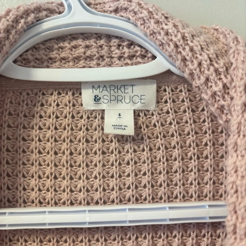 Market & Spruce Blush Open-Front Cardigan Small - Picture 4 of 5